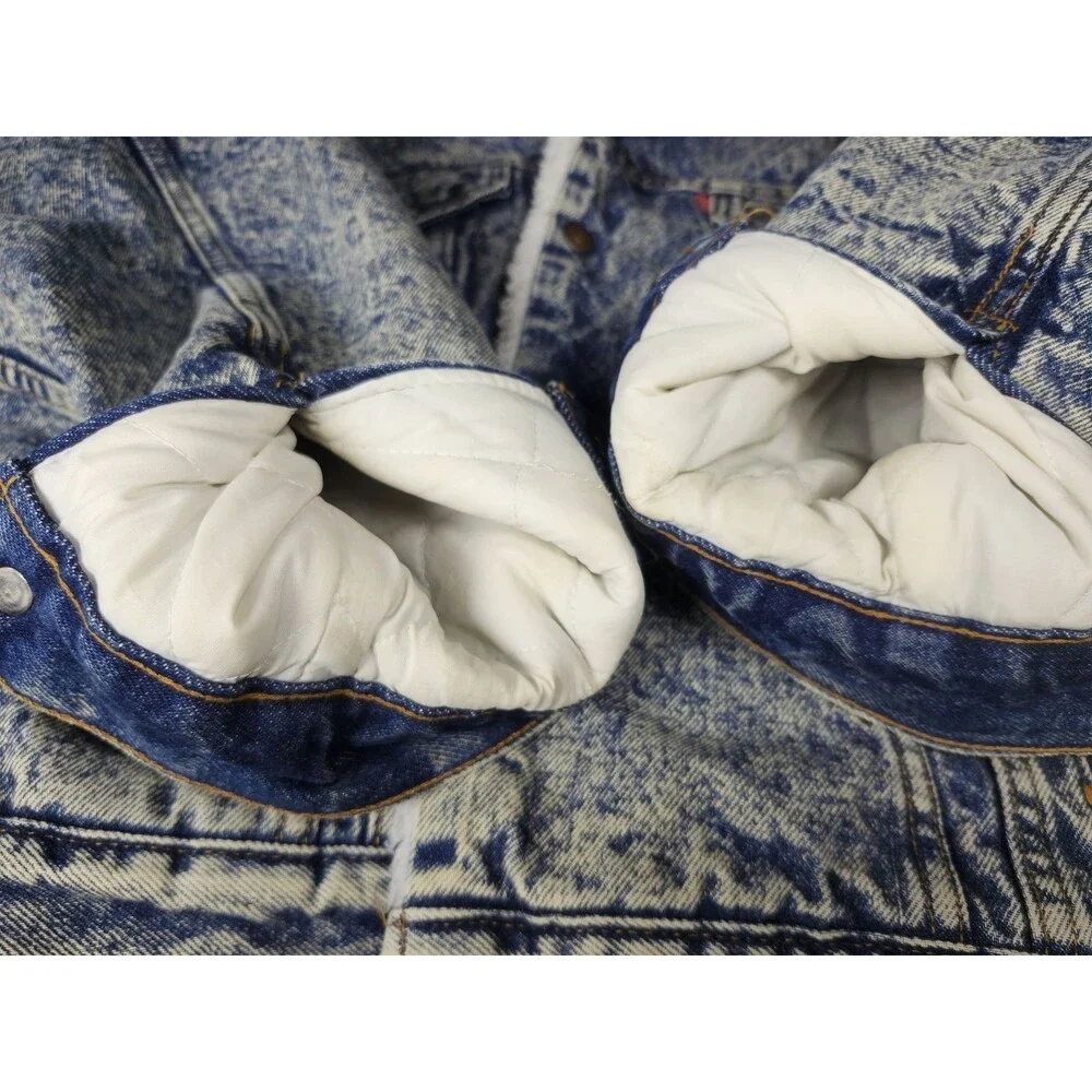 Vintage Levi's Sherpa Lined Denim‎ Trucker Jacket Type III USA Men's M 70609 90s